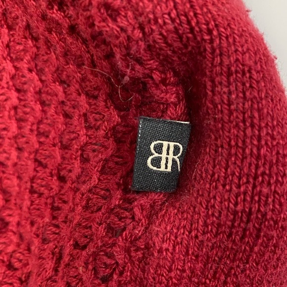 EUC Womens Banana Republic Size Medium Red Crew Neck Cable Knit Sweater - Picture 7 of 9